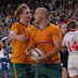 Dylan Pietsch celebrates a try.