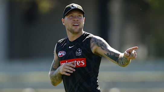 Jordan De Goey at Collingwood training.