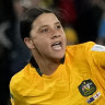 Sam Kerr has been sidelined with an ACL injury since January.