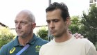 Tom Craig (right) after his release from police custody in Paris.