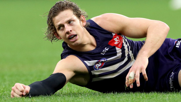Dockers captain Nat Fyfe in hospital with elbow injury