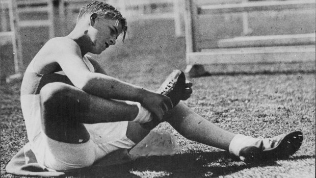 Prince Philip at Gordonstoun school in Scotland in 1935.