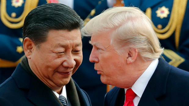 US President Donald Trump with Chinese President Xi Jinping in November. 