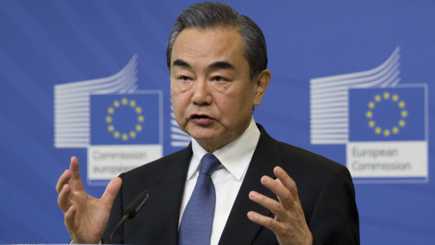 China is also in a trade war with the US. China's Foreign Minister Wang Yi.