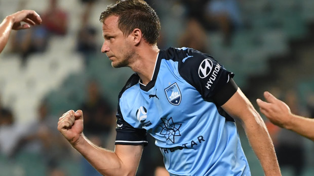No risks: Alex Wilkinson is nursing a tight Achilles and hasn't flown to South Korea with the rest of the Sydney FC team.