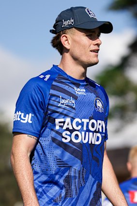 Lachlan Galvin trains with Canterbury at Belmore.