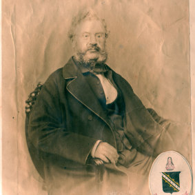Henry Keck, aged 63, pictured on Christmas Day 1863.