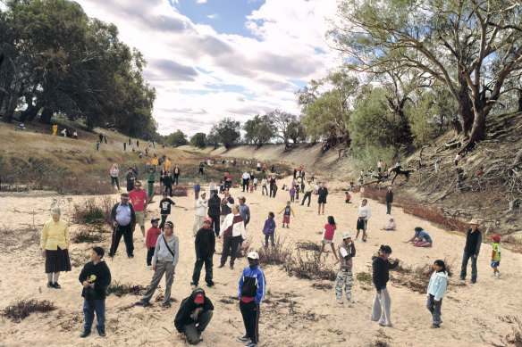 Ruby Davies'  Water as Life: The town of Wilcannia and the Darling/Barka, 2007.