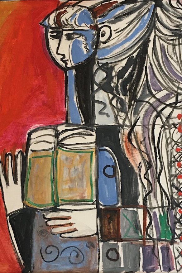 Sylvette self portrait , homage to Picasso’ by Lydia Corbett.