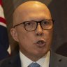 Opposition Leader Peter Dutton and Senator Michaelia Cash on Monday.