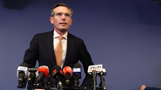 Future energy: Premier Dominic Perrottet, Deputy Premier Paul Toole and Treasurer Matt Kean on Wednesday with Fortescue Future Industries chairman Andrew Forrest.