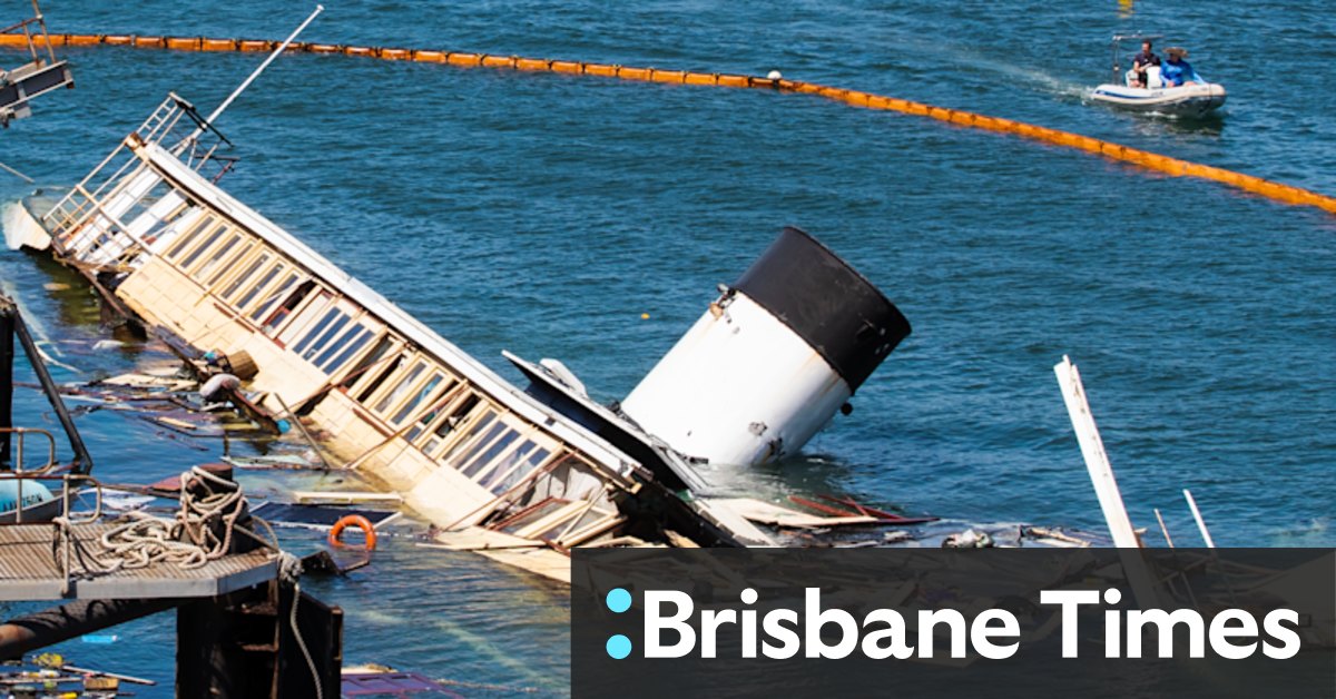 Baragoola ferry: Workers dismantle the former Manly ferry that sunk in Sydney Harbour at Waverton - Vimarsana News