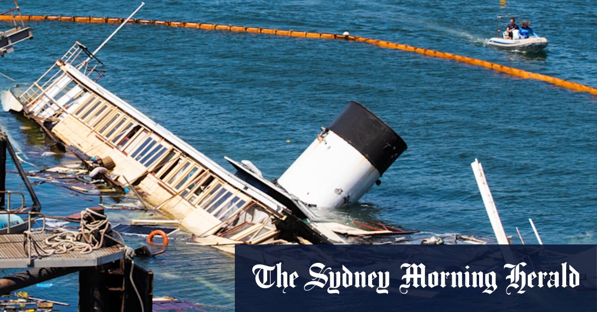 Baragoola ferry: Workers dismantle the former Manly ferry that sunk in Sydney Harbour at Waverton - Vimarsana News
