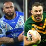 World Cup stars (from left) New Zealand’s Joseph Manu, Samoa’s Junior Paulo, Australia’s James Tedesco and Tonga’s Jason Taumalolo could meet in an end-of-year Four Nations.