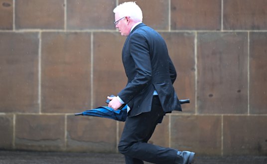 Convicted sex offender and independent MP Gareth Ward arrives at Darlinghurst Court on Wednesday, when his bail was revoked and he was taken into custody. 