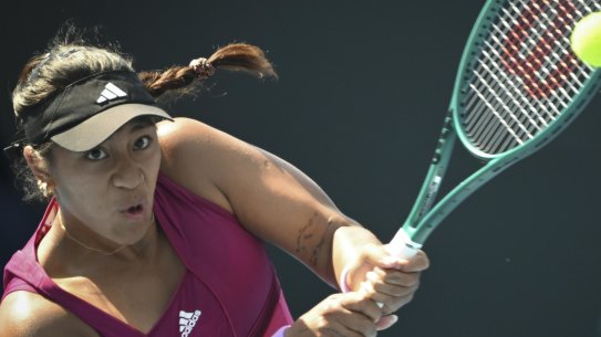 Destanee Aiava during Australian Open qualifying on Wednesday.