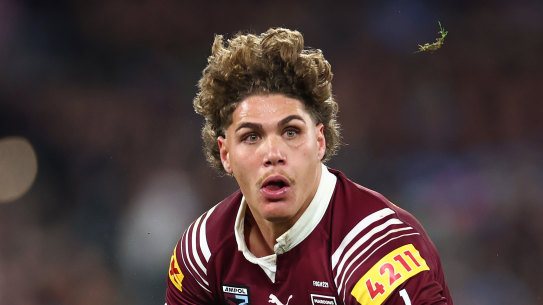 Reece Walsh looked stunned against the Blues on Wednesday night. 