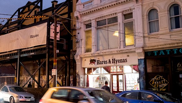 The raid took place in the apartment above the Hares & Hyenas bookshop and cafe.