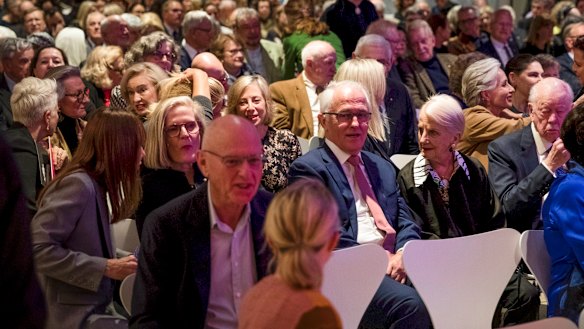 Former prime ministers and premiers were among those who gathered for Edmund George Capon's memorial on Tuesday night.