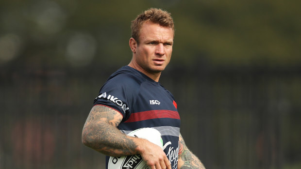 Jake Friend loves a short-side raid for the Roosters.