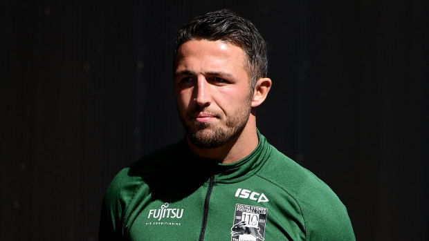 Split decision: Sam Burgess' personal life is apparently in chaos. That's when he usually plays his best footy.