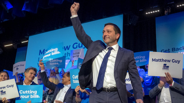 Opposition Leader Matthew Guy launches the Liberal Party's election campaign.