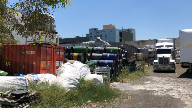 The chemical dump site in Campbellfield originally believed to contain only industrial rubbish