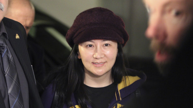 Huawei chief financial officer Meng Wanzhou  arrives for a court hearing in Canada.