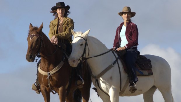 Aussie classic: Bridie Carter, right, as Tess McLeod and Simmone Jade MacKinnon as Stevie Hall in McLeod's Daughters.