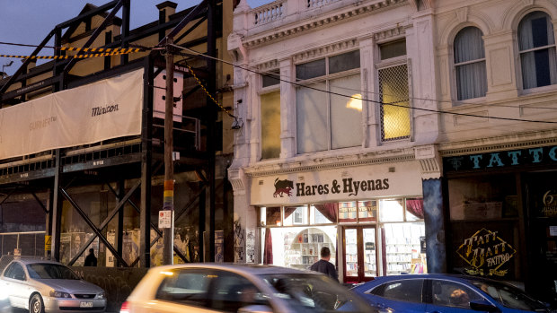 The raid took place in the apartment above the Hares & Hyenas bookshop and cafe.