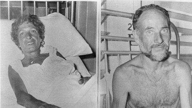 Henri and Jose Bourdens in Darwin Hospital after their ordeal.