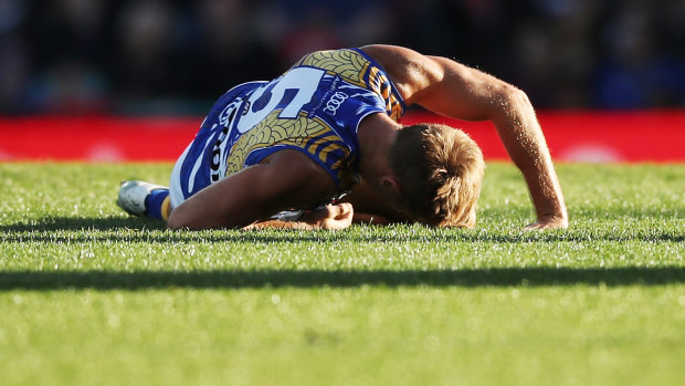 Brad Sheppard was injured in the Eagles’ game against the Blues at the SCG.
