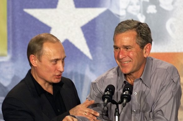 Putin desfrutou de relações de convívio com o ex -presidente dos EUA, George W. Bush.