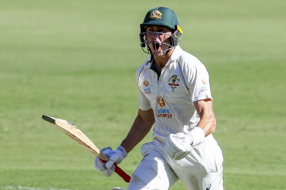Bankable: Marnus Labuschagne boosted his stocks.