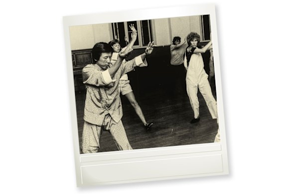 Gary Khor teaches tai chi in Paddington, Sydney, in 1982.