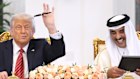 US President Donald Trump with Emir of Qatar Tamim bin Hamad al Thani.