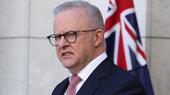 Chris Bowen, Jim Chalmers and Anthony announce the measures on Monday.