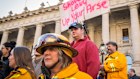 Thousands of volunteer firefighters and farmers descended upon Parliament House in protest of the ‘emergency services levy’. 