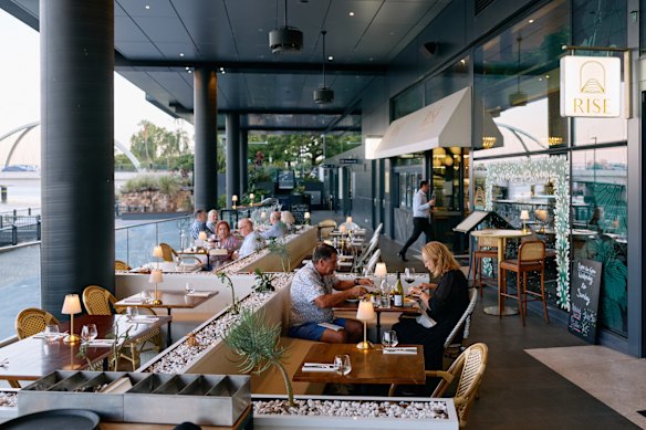 Rise Bakery at Breakfast Creek Wharf is now open for a la carte dinner.