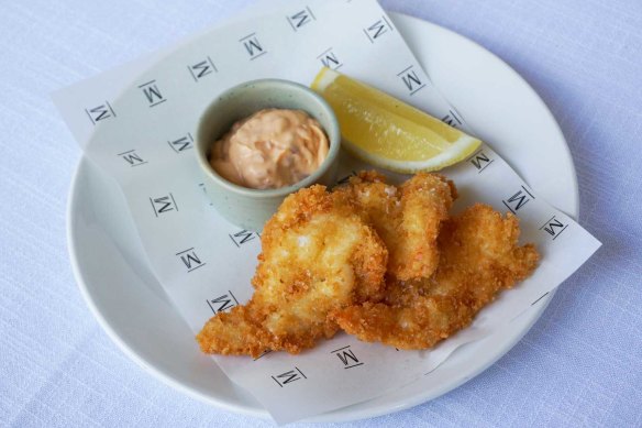 Spencer Gulf king prawn cutlets with fermented chilli mayonnaise at Next Door.