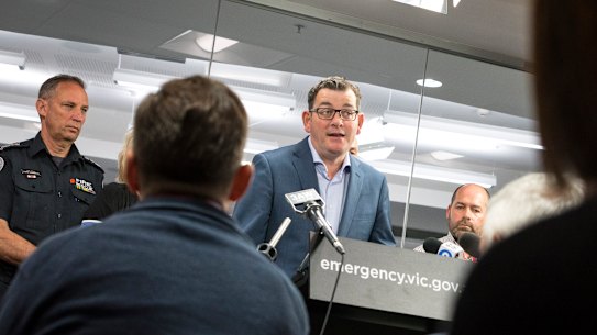 Premier Daniel Andrews on Sunday.