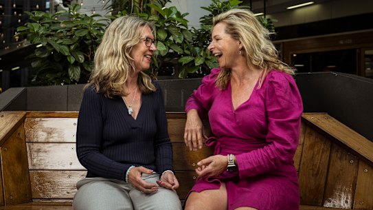 Tamsin Jowett (right) says he discovered who her true friends were when she divorced. Oenone Ritman (left) was there in her darkest hours. 