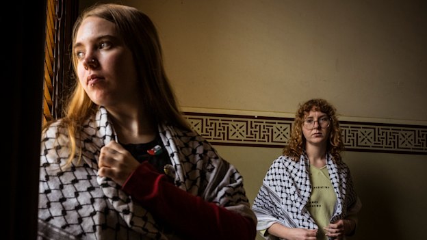 Lucy and Ella wore keffiyehs to a shift at Black Star Pastry. The next day, they were sacked.