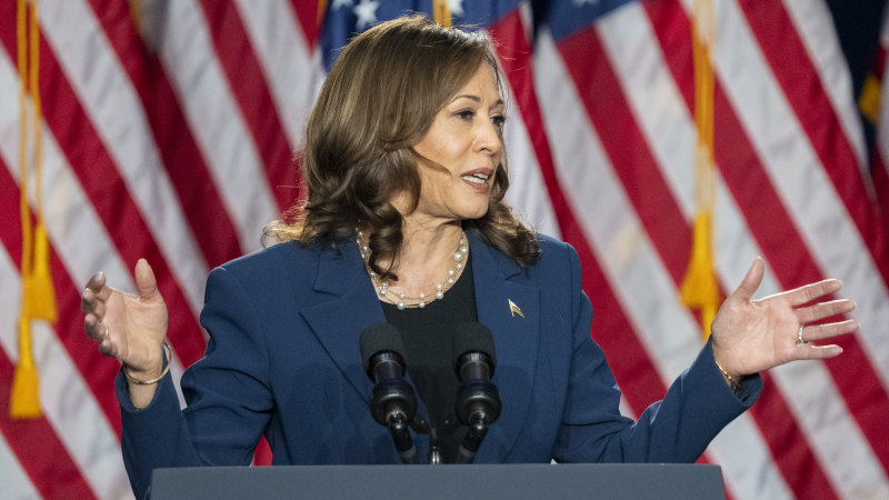 In first rally, Kamala Harris frames election as choice between ‘freedom and chaos’