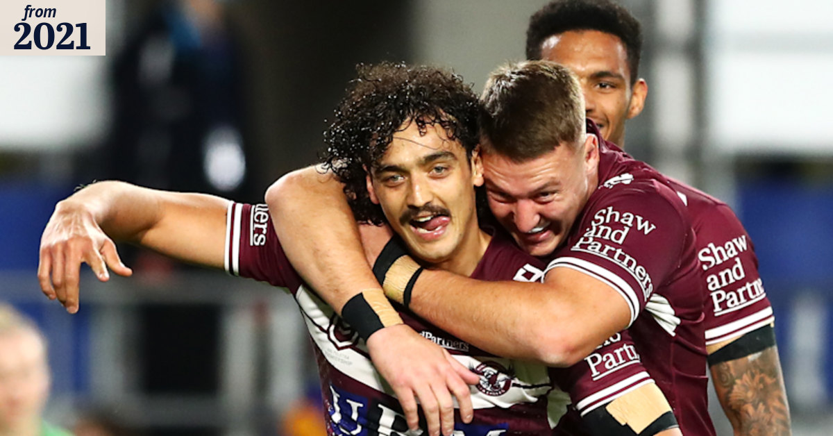 Manly’s Origin stars watch as Foran and Schuster barbecue Dragons