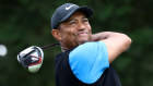 Tiger Woods hits his tee shot on the 17th hole during the third round of the Zozo Championship in October in  Japan. 