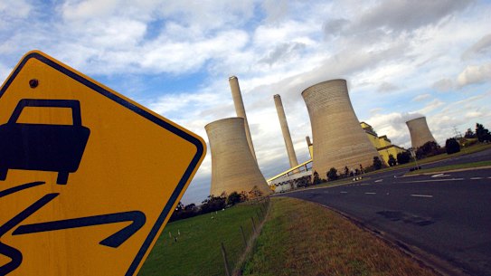 AGL's Loy Yang power plant in Victoria: Emissions from brown coal are on the slide.
