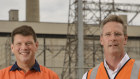 SA’s Energy Minister and Deputy Premier Dan van Holst Pellekaan (right) in March 2021 when Brett Redman (left) was still the boss of AGL. 