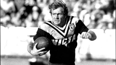 Tommy Raudonikis in full flight for his beloved Western Suburbs.