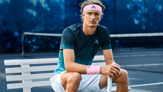 Alexander Zverev models the new Adidas x Parley range ahead of the Australian Open.